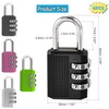 Yharnamite 4 Pcs Combination Lock for Locker, 3 Digit Combination