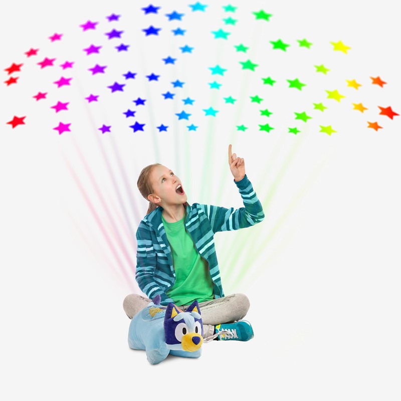 Pillow Pets 16 inch Bluey Sleep Time Light, Stuffed Animal