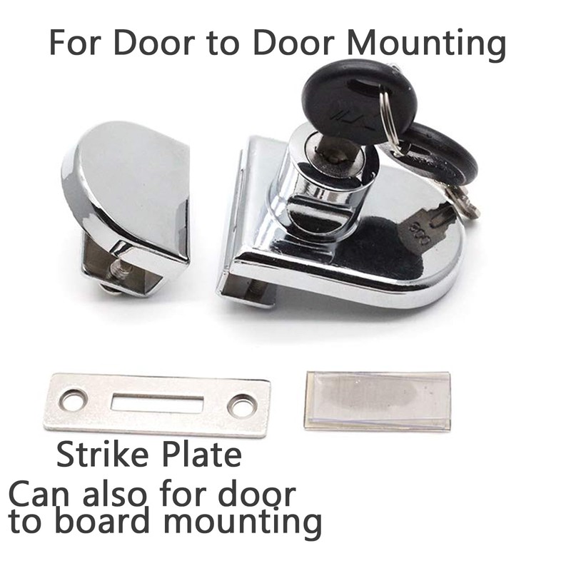 LC LICTOP No Drill Showcase Lock for 0.2-0.3 inch Glass,