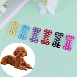 5Pcs Black Puppy Cat Dog Hair Clips 0.98 Inch Bone Snap Hair Clips Multicolor Dog Grooming Bows Pet Supplies Dog Hair Accessories Dog Bows