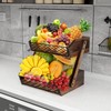 Dorhors Fruit Basket for Kitchen, 2 Tier Fruit Bowl,Kitchen Counter