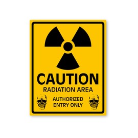 Reflective Sticker Kobo Radiation Caution Sticker (M) Retroreflective, Weatherproof 5 Years, Exposure, Geiger Radiation Caution M