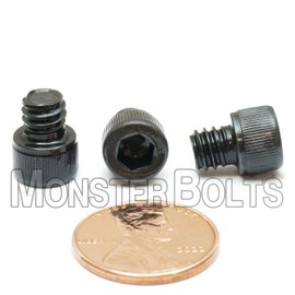 MonsterBolts - 1/4"-20 x 1/4" Socket Head Screws, ASTM A574, Alloy Steel, Black Oxide, 100 Pack