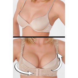 Boolavard Women's Magic Bra Shaper Vest Breast Support Dirndl Oktoberfest (XL, Nude)