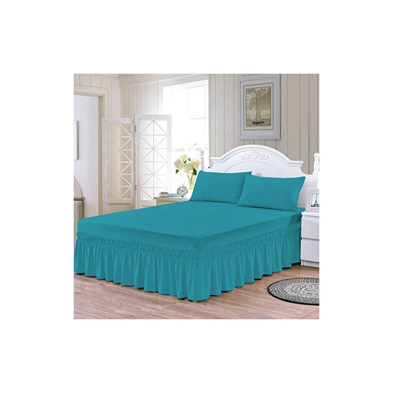 Plain Dyed Deep Fitted Valance Sheet Poly Cotton Sheet Single