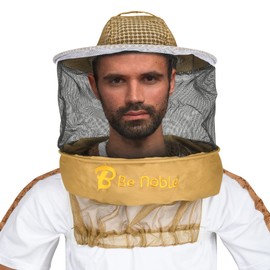 Three Layer Ventilated Beekeeping Veil in Round (Khaki)