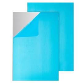 BENECREAT 2 pieces 20 x 30 cm aluminium sheet, rectangular robust metal aluminium plate with protective film for decoration, packaging, construction, 1.5 mm thick