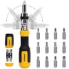 SHARDEN Ratcheting Multi Bit Screwdriver - 13-in-1 Tool Set, Flat