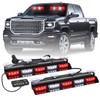 XRIDONSEN 2x 17 inch Red White Emergency Lights for Vehicles