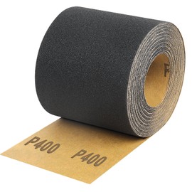 Shineboc 400 Grit Sandpaper Roll, 3-2/3" Wide 11 Yard Wet Dry Silicon Carbide Longboard Sand Paper for Automotive Metal Wood Sanding＆Polishing