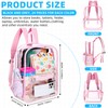 Amylove Clear Black Backpacks Bulk 15" PVC Transparent Backpack Large