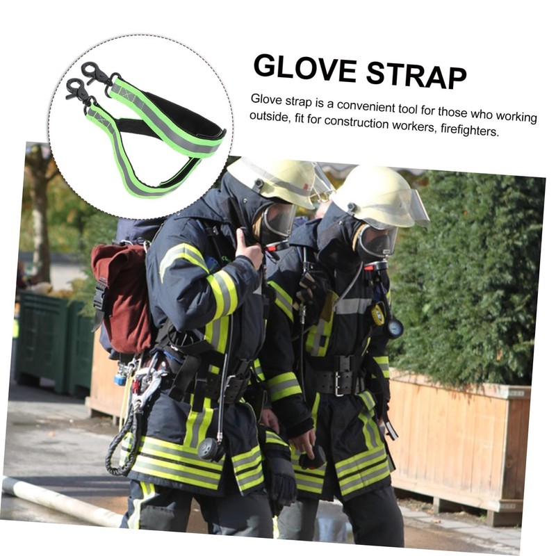 Zerodeko 2Pcs Fire Gloves Fixing Straps and Straps for Firefighters