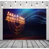 BELECO 7x5ft Fabric Hanukkah Backdrop Jewish Holiday Menorah Candles Background