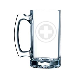 Medical #11 - Plus First Aid Emergency Care Health Symbol - 26.5 Ounce Glass Mug Stein