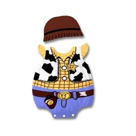 Costume Bay Baby Rompers Onesie One-Piece Bodysuit Cosplay Birthday Party for Boys Girls Outfit (Cowboy, 95)