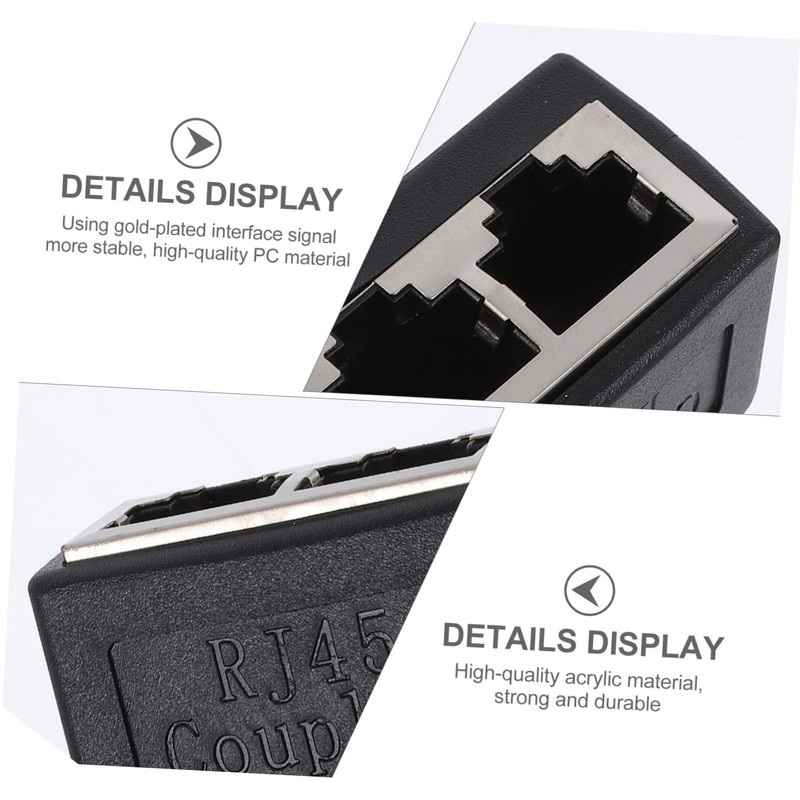 Operitacx 2pcs Ethernet Socket Splitter Adapter Network Connector for Dual