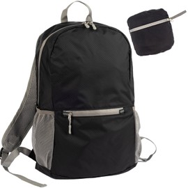 WEDO Unisex Packtogo Foldable Backpack, black