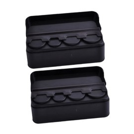 VILLFUL 2Pcs Organizer Easy Install Loose Change Storage Box for Vehicle Black Coin Case Holder for Car Trunk Home