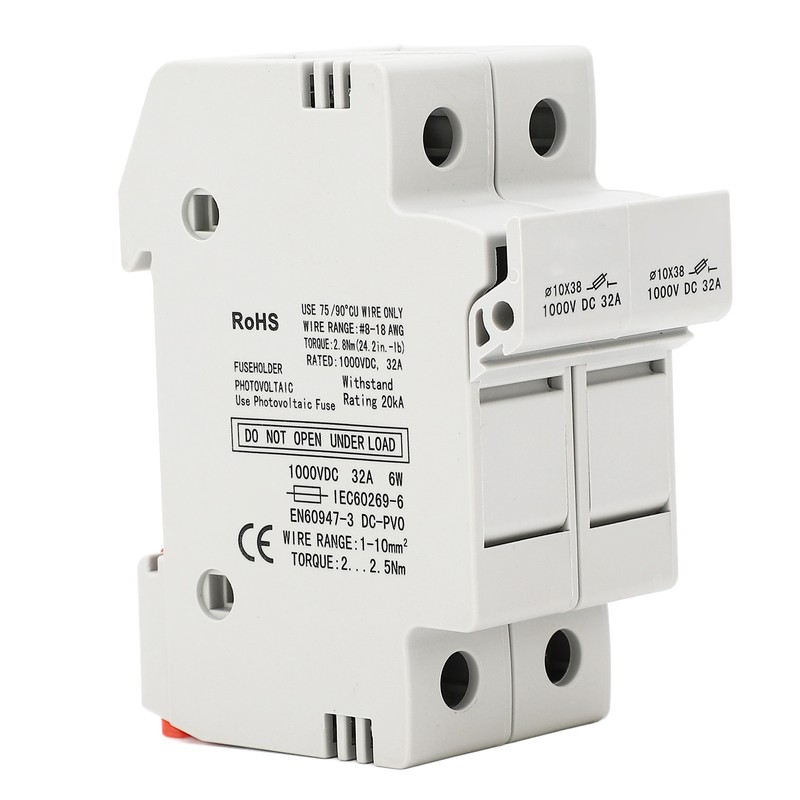 DC Fuse Holder Quick Breaking 2P 32A 10x38 Photovoltaic Fuse