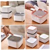 KOMBIUDA 2Pcs Convenient Desktop Trash Bin with Lid Creative Rubbish