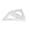Pack of 2 Transparent Triangle Ruler Set Square:30/60 Degree &