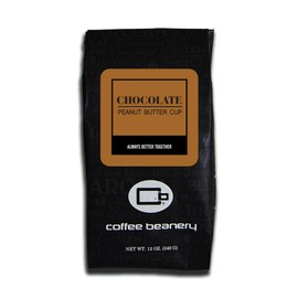 Chocolate Peanut Butter Cup Coffee by Coffee Beanery | 12oz Flavored Coffee Ground Medium Roast Coffee | 100% Specialty Arabica Coffee Ground | Gourmet Coffee | Flavored Fine Ground Coffee Medium Roast
