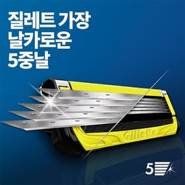 Gillette ProShield Yellow Razor Blades 4-Pack / 질레트 프로쉴드 옐로우 면도날 4입