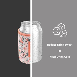 Can Sleeve for Beer&Soda, 4 Pack Beer Can Cooler Sleeve for Beverage Soda Drinks, Insulated Neoprene Can Cover, Reusable Washable 12oz Standard Can Covers for Women Men. (Late Autumn)