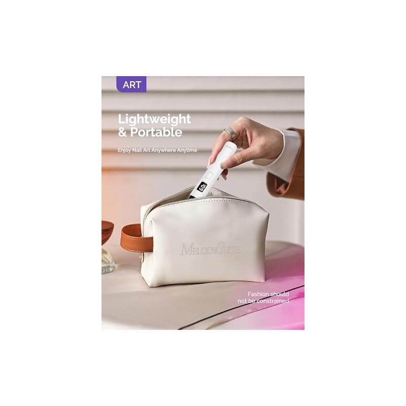 MelodySusie Handheld UV Light for Gel Nails with Stand, Mini