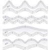 Kigley 4 Pcs Free Motion Quilting Templates Waves Acrylic Quilting