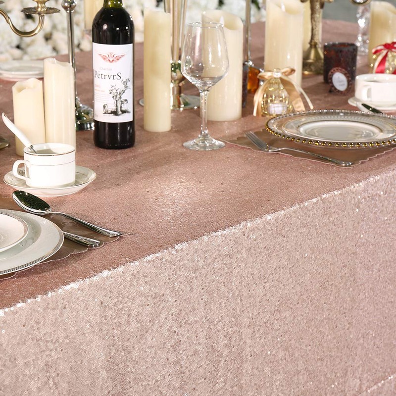 Eternal Beauty Sparkly Rectangle 127 x 203 cm Sequin Tablecloths