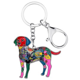 NEWEI Enamel Labrador Dog Keychain Keyrings for Women Girls Purse Bag Charms