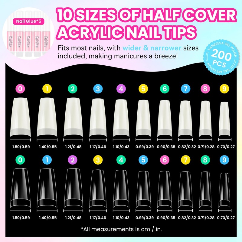 Acrylic Nail Kit for Beginners with 10 Colors Gel Nail