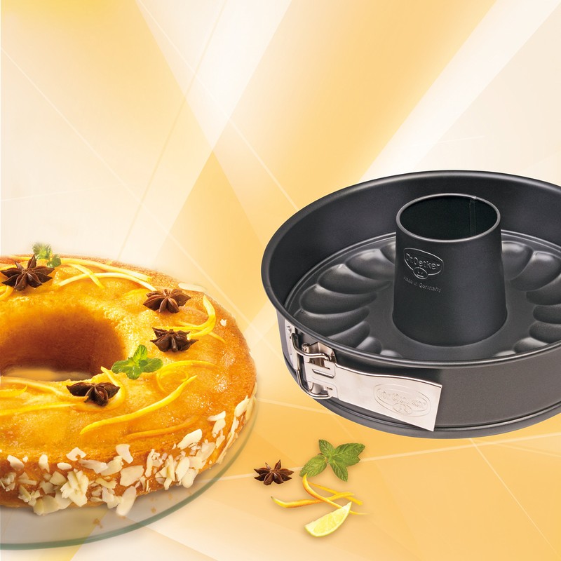 Dr. Oetker Tradition 24 cm 2-Base Non-Stick Bakeware Springform, Black