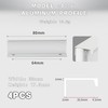 FNSIGHD 4 Pcs Finger Pull Handles,Bright White Cabinet Pulls,Aluminum Easy
