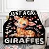 Just A Girl Who Loves Giraffes Blanket for Girls Giraffe