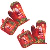 Cabilock Set of 4 Christmas Oven Gloves, Pot Holder Set,