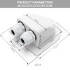 VooGenzek 2 Pieces Waterproof ABS Solar Double Cable Entry Gland,