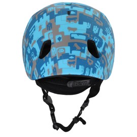 Bern Unlimited Jr. Nino Summer Helmet with Visor, Matte Blue Camo, Small/Medium
