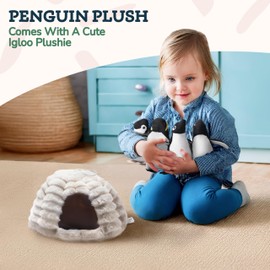 Snug A Babies Penguin Stuffed Animal Set - 4 Soft and Cuddly Plush Penguins with Igloo - Perfect Penguin Plush Toy for Kids to Play, Cuddle, and Uplift Social Skills - Soft, Huggable, and Safe