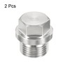 PATIKIL 2pcs Screw Hex Head Socket M18x1.5 Male Plug Waterproof