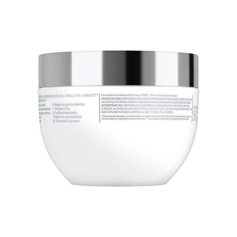 Mascarilla capilar Dove Derma Care hydra alivio 10 en 1,