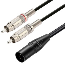 artcavs 4 pin XLR Male to Dual RCA Male Adapter 4 pin XLR to RCA Cable-3.3feet