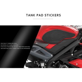 Motorcycle Fuel Tank Pad for DAYTONA 675 /R 2013 Street Triple 765 RS, Anti-slip Motorcycle Gas Tank Protectors Tank Protection Stickers Knee Grip Traction Pads (Black)