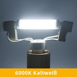Akynite R7S 118 mm LED 15W Cool White 6000K 1540LM with 96 SMD LEDs, Halogen Rod J118 R7S 100W-120W Replacement, AC 220-240V, LED Stick Lamp 118 mm for Uplights, Not Dimmable, Pack of 2
