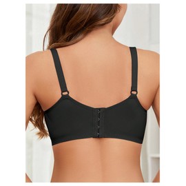 SweatyRocks Women's Nursing Bras Cutout Seamless Wireless Breastfeeding Maternity Bralettes Black Small