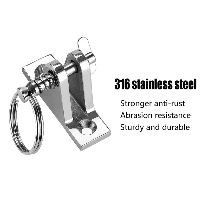 Bimini Top Deck Hinge with Quick Release pin, Bimini Top