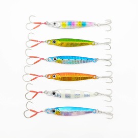 Orludo QB100200z07n0 Tungsten Jig, Tangled B, Total 6 Color Set (3.5 oz (100 g), Equipped with W Assist Hooks, Orurudo Tungsten Jig