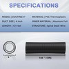 4 Inch Flexible Ducting Hose 12 Feet Black Aluminum Ducting