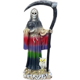 Moviebros Santa Muerte 13" Inch Tall 7 Colores Statue Holy Death Grim Reaper Skull